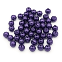 Жемчуг Бусины Акриловые, Глянцевые, Круглые, Цвет: Сиреневый, Размер: 6мм, Отв-тие 1.5мм, около 230шт/25г, (УТ0030186)