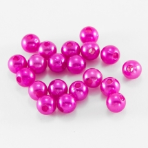 Жемчуг Бусины Акриловые, Глянцевые, Круглые, Цвет: Розовый темный, Диаметр 6мм, Отв-тие 1.5мм, около 230шт/25г, (УТ0030194)