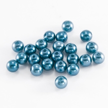 Жемчуг Бусины Акриловые, Глянцевые, Круглые, Цвет: Серо-синий, Диаметр 8мм, Отв-тие 2мм, около 95шт/25г, (УТ0030215)