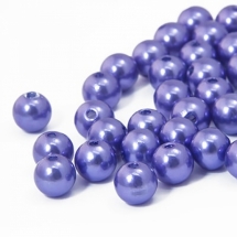 Жемчуг Бусины Акриловые, Глянцевые, Круглые, Цвет: Синий роял, Диаметр 10мм, Отв-тие 2.5мм, около 50шт/25г, (УТ0030230)