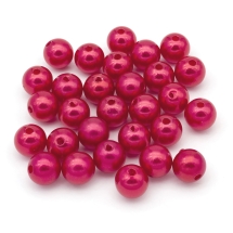 Жемчуг Бусины Акриловые, Глянцевые, Круглые, Цвет: Красный, Размер: 12мм, Отв-тие 2.7мм, около 28шт/25г, (УТ0030241)