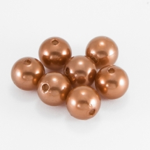 Жемчуг Бусины Акриловые, Глянцевые, Круглые, Цвет: Шоколад, Диаметр 14мм, Отв-тие 2.3мм, около 18шт/25г, (УТ0030249)