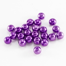 Жемчуг Бусины Акриловые, Глянцевые, Круглые, Цвет: Фиолетовый, Диаметр 4мм, Отв-тие 1мм, около 850шт/25г, (УТ0030257)