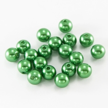 Перли Намистини Акрилові, Глянцеві, Круглі, Колір: Зелений, Розмір: Діаметр 4мм, Отвір 1мм, близько 850шт/25г, (УТ0030263)