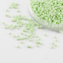 Бісер 03254 Чеський Preciosa 10/0, Солгель Пофарбований SDC, Зелений, Круглий, (УТ100005042)