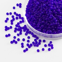Бисер 30080 Чешский Preciosa 10/0, Прозрачный матовый TM, Синий, Круглый, (УТ100005087)
