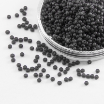 Бисер 40010 Чешский Preciosa 10/0, Прозрачный матовый TM, Черный, Круглый, (УТ100005088)