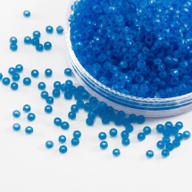 Бисер 60150 Чешский Preciosa 10/0, Прозрачный матовый TM, Синий, Круглый, (УТ100005089)
