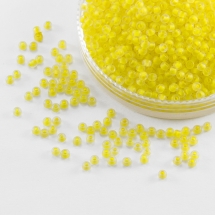 Бисер 38386 Чешский Preciosa 10/0, Матовый Окраска из Середины CTCM, Желтый, Круглый, (УТ100005091)