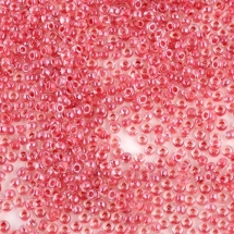 Бисер 38695 Чешский Preciosa 10/0, Прозрачный Окраска из Середины CTC, Розовый, Круглый, (УТ100005104)