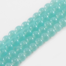 Бусины Стеклянные Имитация Нефрита, Круглые, Цвет: Голубой DK97, Размер: 6мм, Отверстие 1мм, около 135шт/81см/нить, (УТ0031656)