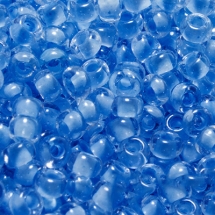 Бисер 38336 Чешский Preciosa 10/0, Прозрачный Окраска из Середины CTC, Синий, Круглый, (УТ100005247)