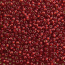 Бисер 97070 Чешский Preciosa 10/0, Матовый Окраска из Середины CTCM, Красный, Круглый, (УТ100005265)