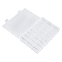 Контейнер Органайзер для Бисера и Бусин Пластиковый Бесцветный Прямоугольный, 24 отделения, 200x140x40мм, (УТ100005397)
