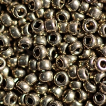 Бисер 18542 Чешский Preciosa 10/0, Солгель Металлик CSM, Серый, Круглый, (УТ100006460)