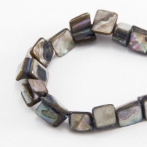 Бусины Морской Перламутр, Окрашенные, Крошка, Цвет: Синий, Размер: 8x6~8мм, Отверстие 1мм, около 53шт/41см/нить (УТ100006538)