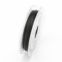 Тросик Ювелирный Сталь 0.45мм/10м, Черный, 0.45мм, около 10м/катушка, (УТ100005497)