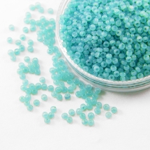 Бисер 02165 Чешский Preciosa 10/0, Алебастр Цветной DA, Бирюзовый, Круглый, (УТ100006633)