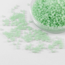 Бісер 02261 Чеський Preciosa 10/0, Алебастр Кольоровий DA, Салатовий, Круглий, (УТ100006640)