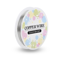 Медная Проволока 0.6мм/8м для Рукоделия, Серебро, 0.6мм, около 8м/катушка, (УТ100005520)