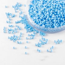 Бісер 03134 Чеський Preciosa 10/0, Алебастр Кольоровий DA, Блакитний, Круглий, (УТ100006644)