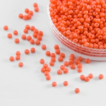 Бисер 09351 Чешский Preciosa 10/0, Непрозрачный Радужный OL, Оранжевый, Круглый, (УТ100006658)