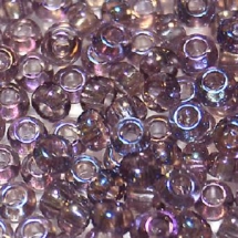 Бисер 21010 Чешский Preciosa 10/0, Прозрачный радужный TR, Фиолетовый, Круглый, (УТ100006660)