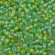 Бисер 51220 Чешский Preciosa 10/0, Прозрачный радужный TR, Цвет: Зеленый, Круглый, (УТ100006664)