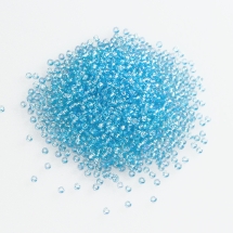 Бисер 61000 Чешский Preciosa 10/0, Прозрачный NT, Голубой, Круглый, (УТ100006666)