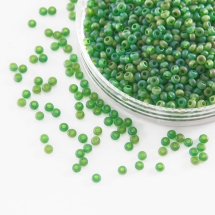 Бісер 51430 Чеський Preciosa 10/0, Прозорий матовий TM, Зелений, Круглий, (УТ100006668)