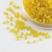 Бисер 80010 Чешский Preciosa 10/0, Прозрачный матовый TM, Желтый, Круглый, (УТ100006669)