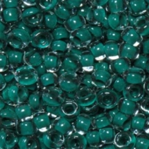 Бисер 38458 Чешский Preciosa 10/0, Прозрачный Окраска из Середины CTC, Зеленый, Круглый, (УТ100006673)