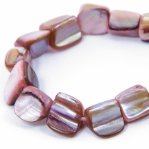 Бусины Морской Перламутр, Окрашенные, Крошка, Цвет: Розовый, Размер: 8x6~8мм, Отверстие 1мм, около 53шт/41см/нить (УТ100006185)