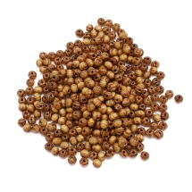 Бусины Деревянные Круглые Неокрашенные, 6мм, Отверстие 2мм, около 300шт/25г, (УТ100005922)