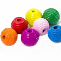 Бусины Деревянные Окрашенные, Круглые, Улей, Цвет: Микс, Размер: 14мм, Отв-тие 3мм, около 30шт/25г (УТ100005932)