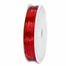 Силиконовая Нить 0.6мм/10м, Эластичная, Резинка, Цвет: Красный, Толщина 0.6мм, 10м/катушка, (УТ100006509)