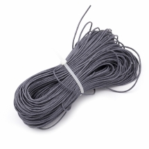 Шнур Вощений Бавовняний для плетіння, Макраме та біжутерії, Темно-сірий, 1.5мм, близько 60-65м/зв'язка, (УТ100005734)