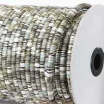 Шнур Полиэстер для Рукоделия, Круглый, с Золотой нитью, Серый, 5мм, (УТ100006293)