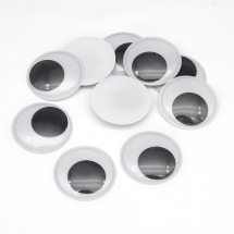 Глазки Живые для Скрапбукинга и игрушек, Круглые, Цвет: Черный, Диаметр 40мм, Толщина 6.5мм, (УТ100005848)