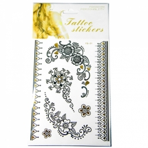 Временные татуировки на тело, Цвет: Черный, Размер: 17~186x15~52мм, (УТ100005903)