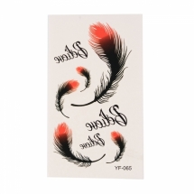 Временные татуировки на тело, Цвет: Красно-черный, Размер: 14~58x11~25мм, (УТ100006262)