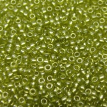 Бисер 18986 Чешский Preciosa 10/0, Прозрачный Металлик MCC, Оливковый, Круглый, (УТ100007291)
