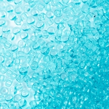 Бисер 01265 Чешский Preciosa 10/0, Прозрачный Солгель Окрашенный CSD, Голубой, Круглый, (УТ100007354)