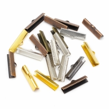 Концевики Зажимы для Лент, Железные, Микс, 25х8х5мм, Отверстие 2мм, (УТ100006599)