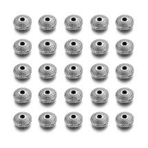 Бусины-Разделители Бижутерный Сплав, Рондель, Цвет: Античное Серебро, Размер: 8х4мм, Отверстие 1.5мм, (УТ100007614)