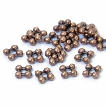 Бусины-Разделители Бижутерный Сплав, Цветок, Цвет: Медь, Размер: 5х5х2мм, Отверстие 2мм, (УТ100007628)