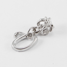 Шармы Евробусины с Кулоном, Алфавит, Буква "U", Сплав, Цвет: Платина, Размер: 24~30мм, Отв. 5мм, (УТ100007686)