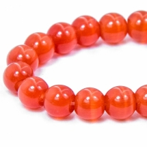 Бусины Кошачий Глаз, Круглые, Цвет: Красный, Диаметр: 6мм, Отверстие 1мм, около 66шт/40см/нить, (УТ100007730)