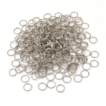 Колечки Двойные Соединительные Железные, Платина, 10х0.7мм, около 200шт/50г, (УТ100007142)