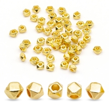 Бусины-разделители из Сплава Гайка, Золото, 3х2.5мм, Отверстие 1мм, (УТ100006790)